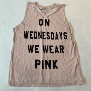 Mean Girls tank top size small pink
